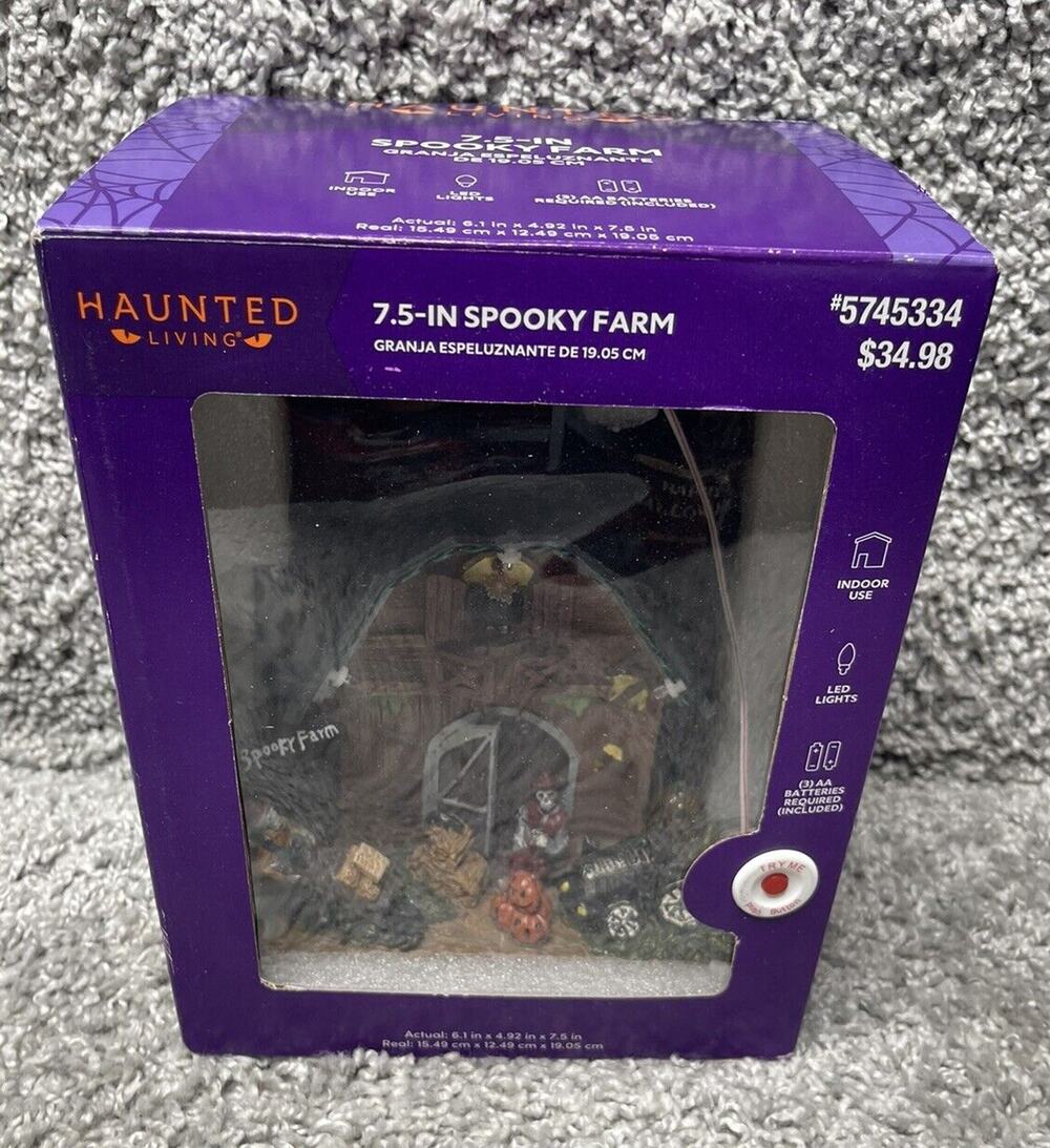 Haunted Living 7.5 In Spooky Farm Led Lights Indoor Use Home Decoration